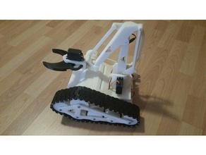 claw tank robot r c vehicles arduino arm chain rc remote control servo sketchup tracks 3d print model - Mito3D