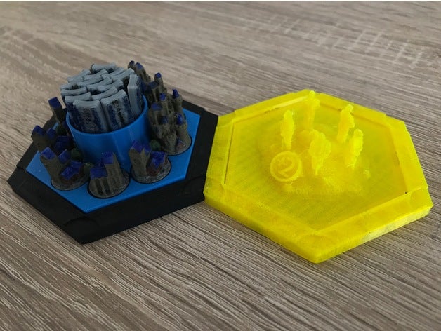 catan - largest army trophy optimal hex toy & game accessories hexagon settlers 3D print model - Mito3D