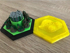 catan - longest road trophy optimal hex toy & game accessories hexagon settlers 3d print model - Mito3D
