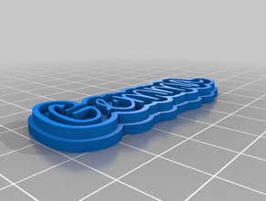 gemma Schlüsselanhänger kundengebundene 3d print model - Mito3D