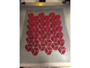 stripe-hexa kumaş moda 3d flex esnek kılavuz hexa hexagon altıgen örgü baskı stripe çizgili 3d print model - Mito3D