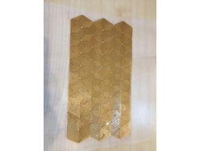 triangles fabric fashion flex flexible grid mesh pattern print tri triangle 3d print model - Mito3D