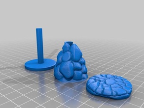 rock floating base 3pcs 3d printing 3d print model - Mito3D