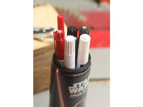 canstake - soda can up-cycling re-cycling stake organization pen organiser 3d print model - Mito3D