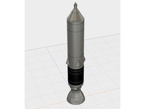 deniz ejderha roket 1 200 ölçek araç füze model nasa seadragon alanı uzay gemisi 3d print model - Mito3D