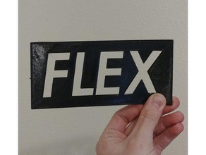 flex - logica 2d art la calibrazione flexecution flessibile di il logo musica ninjaflex test stampa prova tpe tpu 3d print model - Mito3D