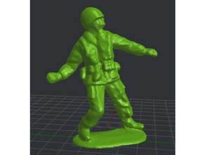 trompette de l'armée gros modèles armée terre vert jouet trump 3d print model - Mito3D
