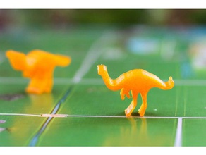 dinosaur island meeple - gallimimus games boardgame boardgames dinosaurs 3d print model - Mito3D