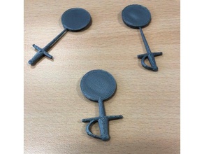 trolley sword euro coin accessories 3d print model - Mito3D