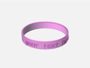 pulsera maker las pulseras de la banda el broche brazalete flexible mensaje texto 3d print model - Mito3D