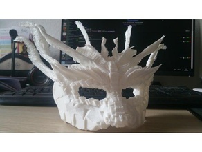 maschera di drago accessori faccia fasching helloween la le maschere teatro teatrale 3d print model - Mito3D