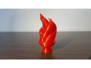 de la llama las esculturas art brasero fdm fff fuego ningún apoyo supportless 3d print model - Mito3D