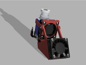 part cooler cyclops j-end v6 30mmfans 3d printer accessories parts cooling duct e3d hotend effector 3d print model - Mito3D