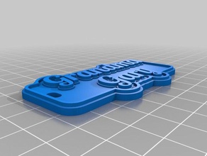 büyükanne gary Anahtarlık özelleştirilmiş 3d print model - Mito3D