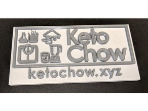 céto chow logo double extrudeuse 3d print model - Mito3D
