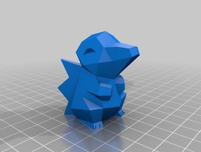 baja poli cindaquil criaturas pokemon 3d print model - Mito3D