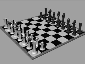 astroid modern chess design 3d print model - Mito3D