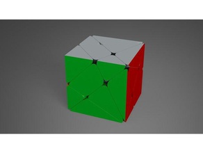 Achse cube 3x3 Rätsel puzzle rubiks verzwicktes 3d print model - Mito3D