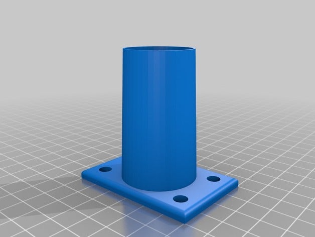 flanged vacuum port parts table adapter 3D print model - Mito3D