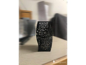 voronoi tealight candle holder vase decor plant design 3d print model - Mito3D