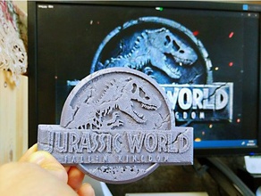 jurassic world 2 logotipo juegos y juguetes 3d print model - Mito3D