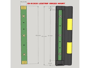 cr-10 2020 ledstrip cerniera monte v 2 Stampante 3d accessori Il cr10 creality led luce le noci rgb v-slot 3d print model - Mito3D