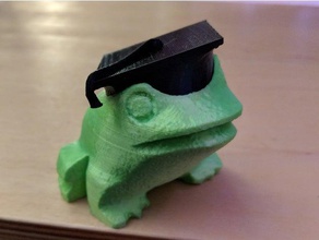 graduation frog animals academic congratulations graduate 3d print model - Mito3D