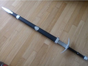 dark souls bastard sword +sheath complete accessories cosplay halloween 3d print model - Mito3D