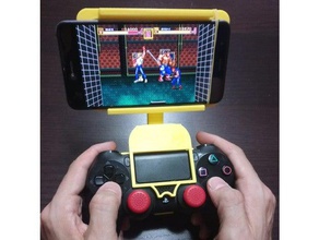 phone grip ps4 dualshock mobile arcade controller mount ramps videogame 3d print model - Mito3D