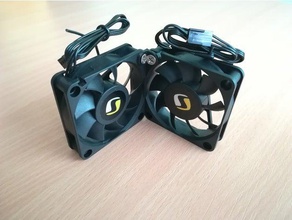 60mm fans joint 90 degrees electronics degree fan mining rig 3d print model - Mito3D