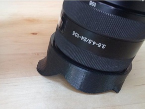 flexible lens hood sony sal24105 24-105f35-45 camera 24-105 alpha 3d print model - Mito3D