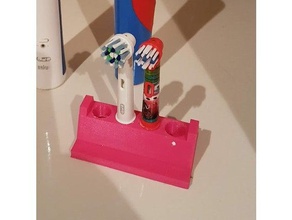 oral-b toothbrush holder bathroom 3d print model - Mito3D