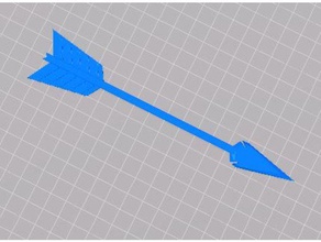 flat arrow props 3d print model - Mito3D