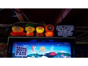 south park pinball warning sign surround southpark 3d print model - Mito3D