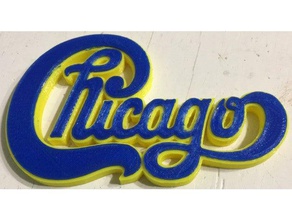 chicago logotipo da banda 3d print model - Mito3D