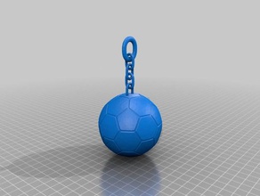 football, ballon de football porte-clés 3d print model - Mito3D