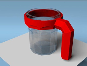 bonne maman Becher Griff Küche und Esszimmer Kaffeebecher Glas jam upcycling 3d print model - Mito3D