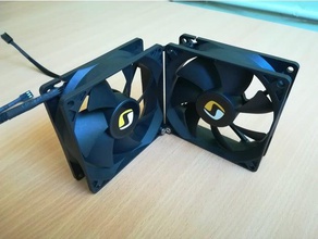 92mm fans joint 90 degrees electronics degree fan mining rig 3d print model - Mito3D