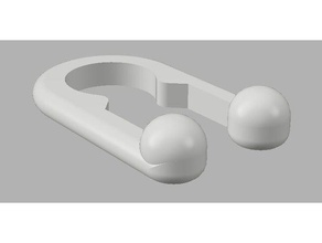 rounded clip movember mustache accessories 3d print model - Mito3D