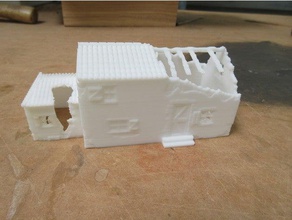 ruined mediterranean style house buildings & structures 3d print model - Mito3D