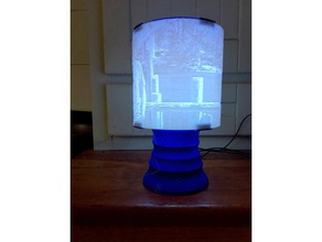 lithophane rgb led lamp - strip decor 3d print model - Mito3D