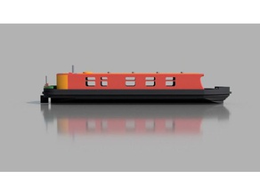 Venedig north schmales Boot v3 Fahrzeuge barge canal narrowboat 3d print model - Mito3D