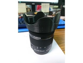 lens hood canon 18-55 stm camera 3d print model - Mito3D