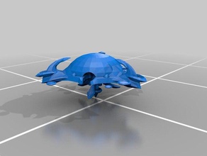 starcraft ii mothership decor 3d print model - Mito3D