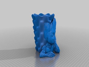 baby groot vase Stifthalter baby-Spielzeug spiral twisted 3d print model - Mito3D