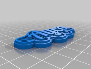 my customized multiline tag keychain ayca keychains 3d print model - Mito3D