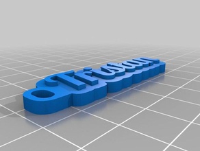 keychain tristan 2 signs & logos customized 3d print model - Mito3D
