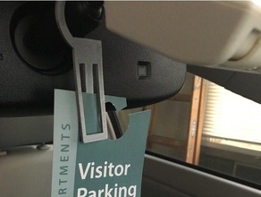 parking pass holder automotive 3d print model - Mito3D