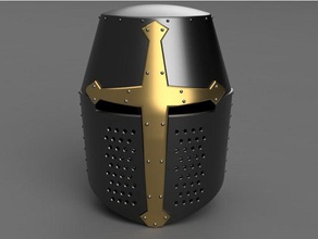 crusader helmet traje cosplay a cruz capacete cavaleiro 3d print model - Mito3D