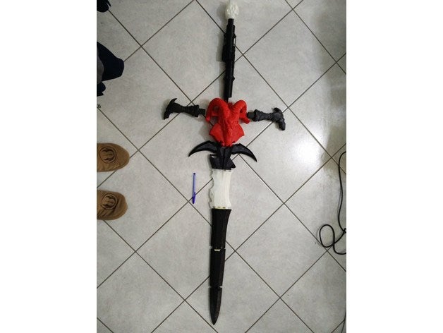 world Of warcraft vazgeçirdi 3d baskı lich king spada kılıç Vay be 3D print model - Mito3D